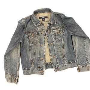 Gap Women's Denim Jean Jacket Size L Button Up